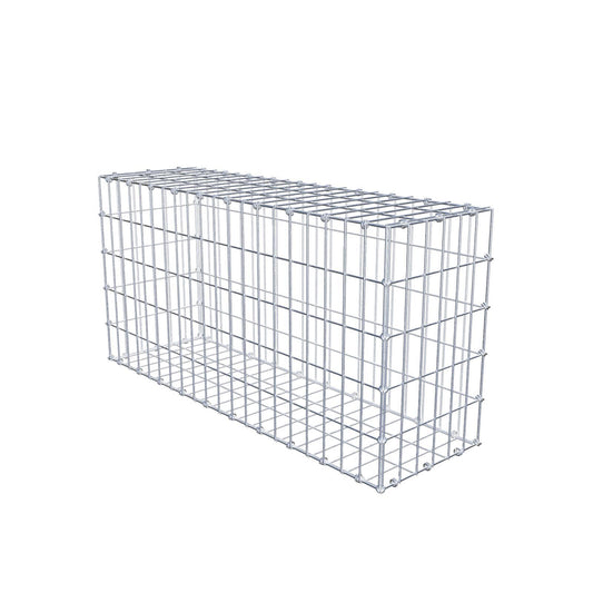 Gabion 100 cm x 50 cm x 30 cm (L x H x D), maskestørrelse 5 x 10 cm, spiralring