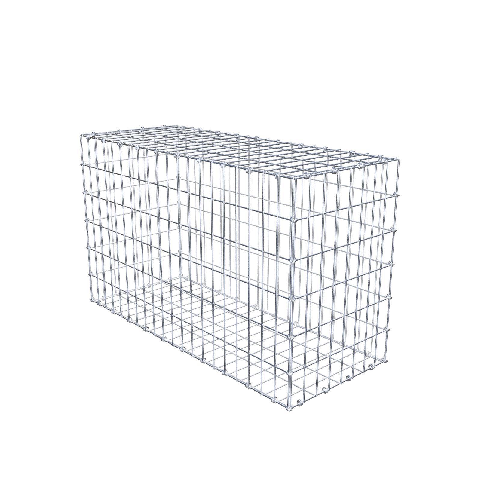 Gabion 100 cm x 60 cm x 40 cm (L x H x D), maskestørrelse 5 x 10 cm, spiralring