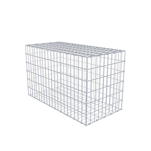 Gabion 100 cm x 60 cm x 50 cm (L x H x P), mailles 5 x 10 cm, anneau en spirale
