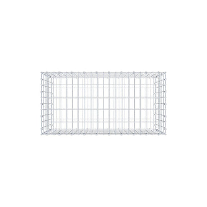Gabbione 100 cm x 60 cm x 50 cm (L x H x P), maglia 5 x 10 cm, anello a spirale