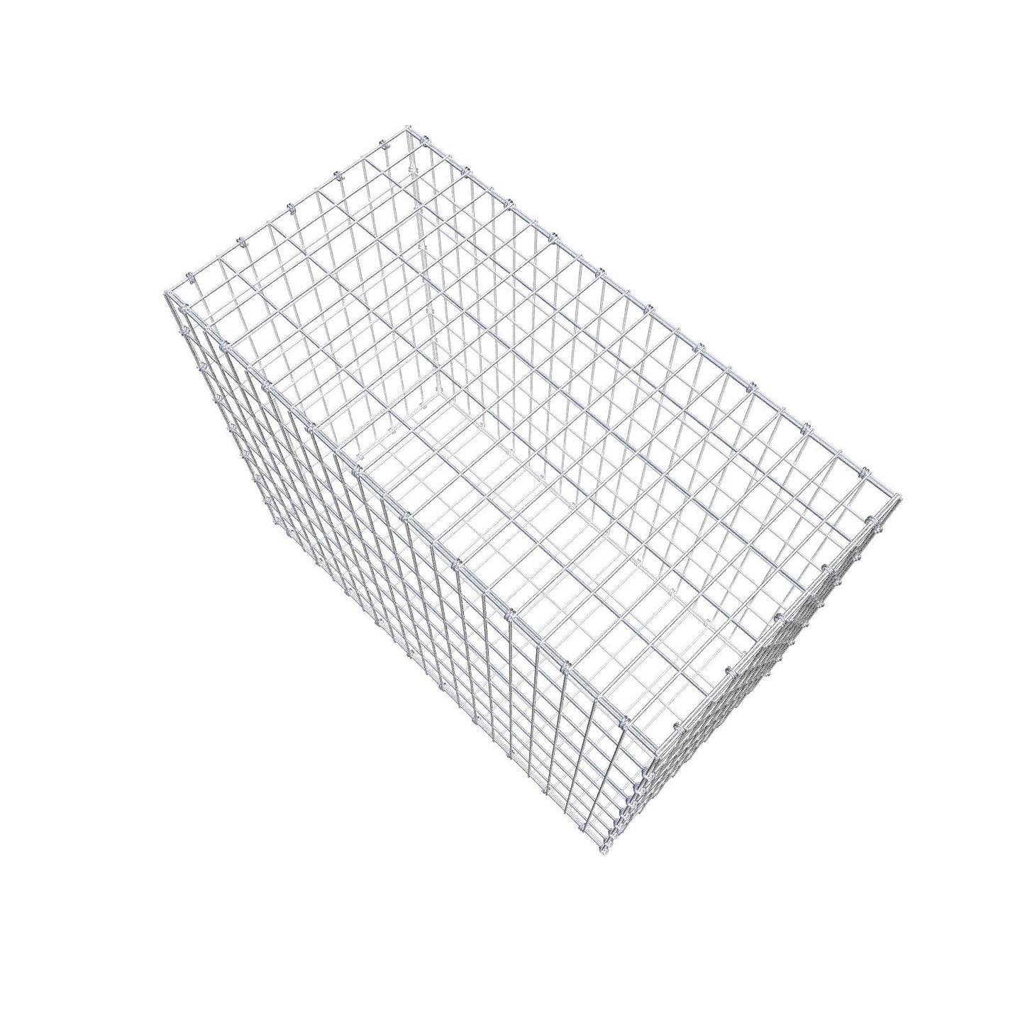 Gabion 100 cm x 80 cm x 50 cm (L x H x D), maskstorlek 5 x 10 cm, spiralring
