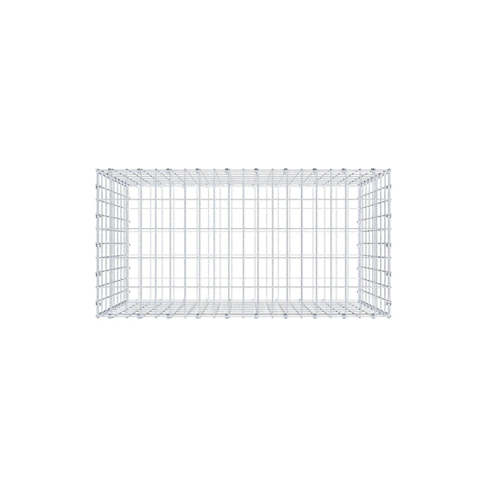 Gabbione 100 cm x 80 cm x 50 cm (L x H x P), maglia 5 x 10 cm, anello a spirale