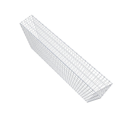 Gabbione 200 cm x 100 cm x 30 cm (L x H x P), maglia 5 x 10 cm, anello a spirale