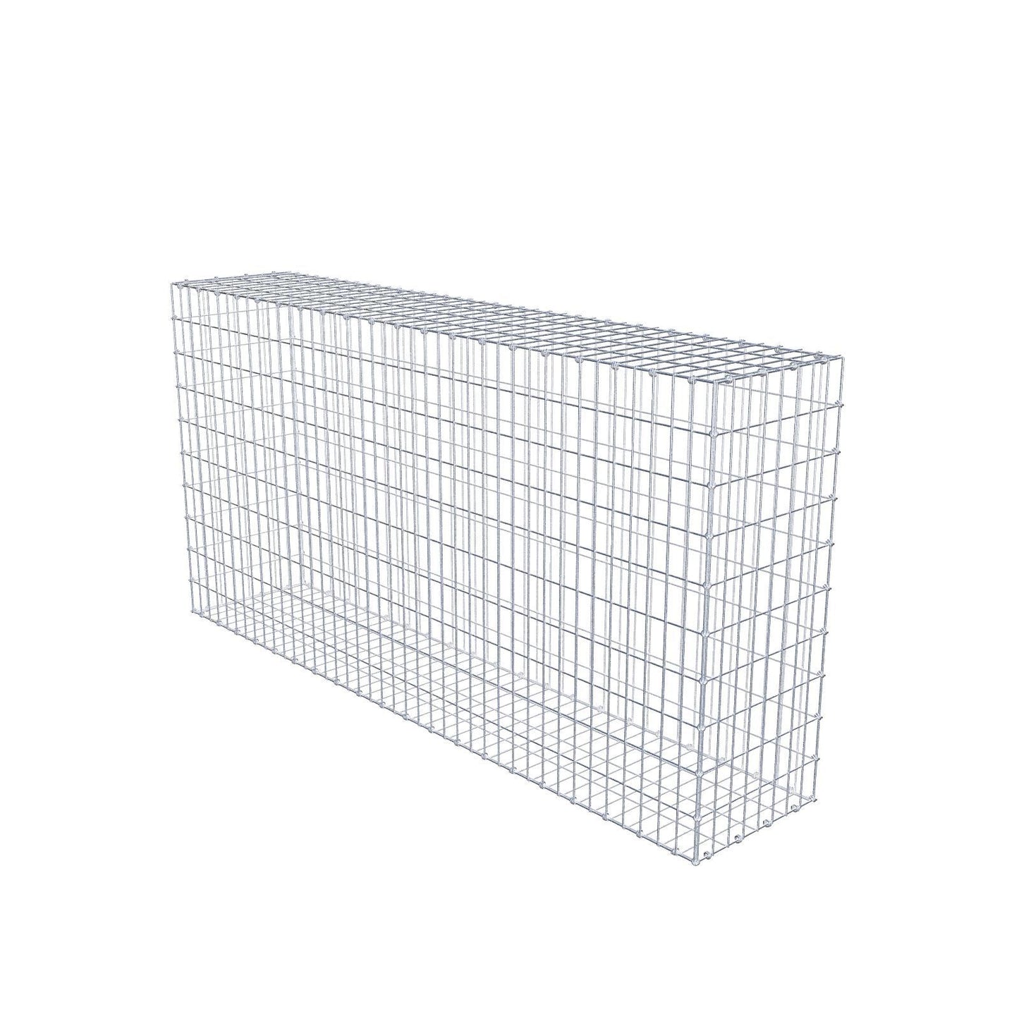 Gabion 200 cm x 100 cm x 40 cm (L x H x D), maskstorlek 5 x 10 cm, spiralring
