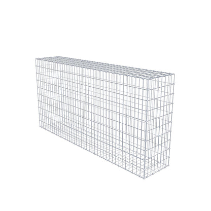 Gabion 200 cm x 100 cm x 40 cm (L x H x D), maskstorlek 5 x 10 cm, spiralring