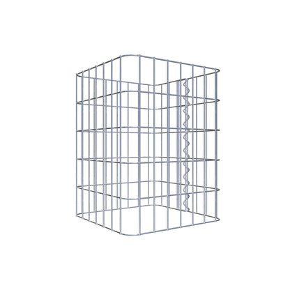 Gabion column 37 x 37 cm, MW 5 x 10 cm square
