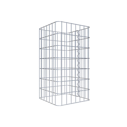 Gabion column 37 x 37 cm, MW 5 x 10 cm square