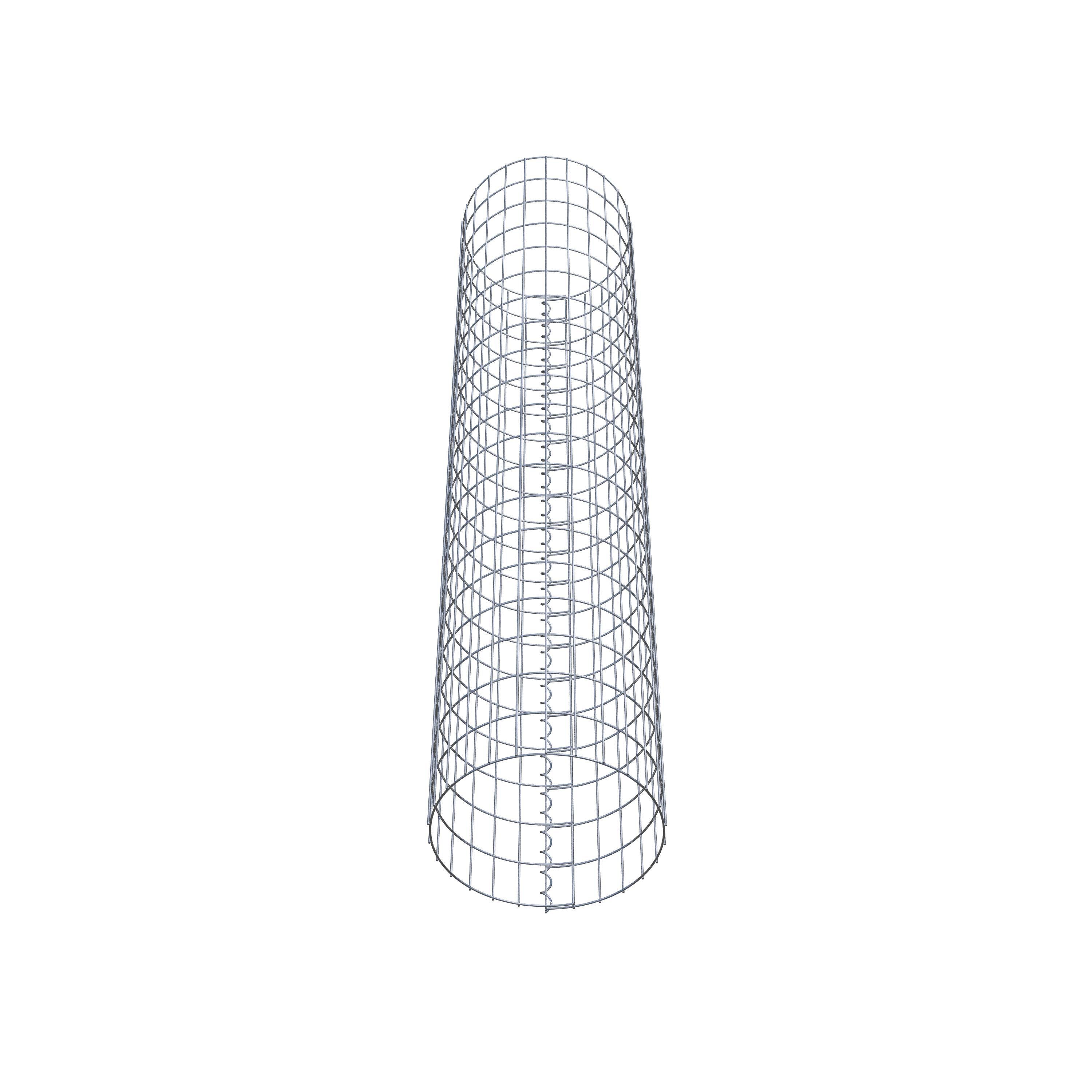 Coluna de gabião com diâmetro de 42 cm, MW 5 x 10 cm redondo