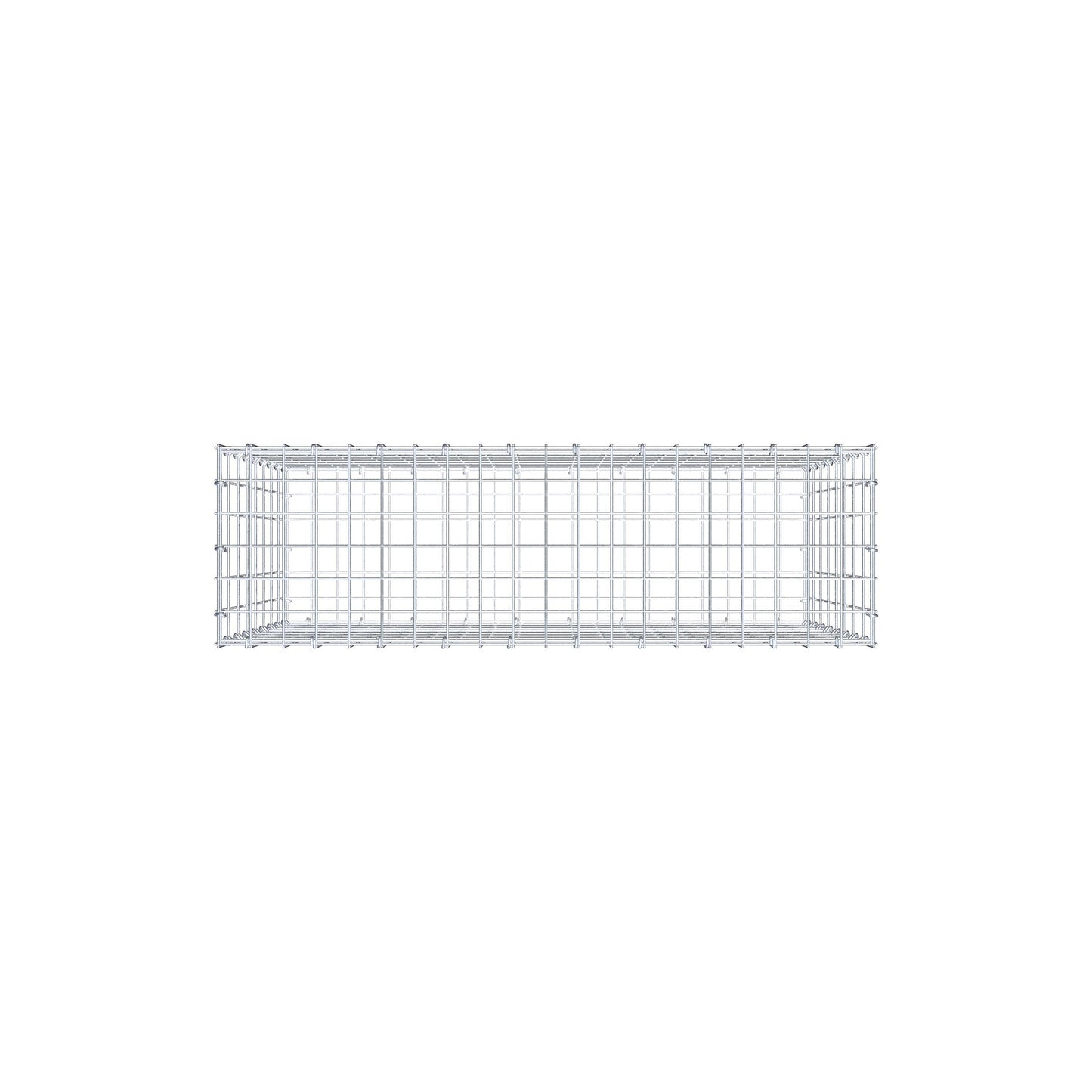 Gabbione 100 cm x 80 cm x 30 cm (L x H x P), maglia 5 cm x 10 cm, anello a C