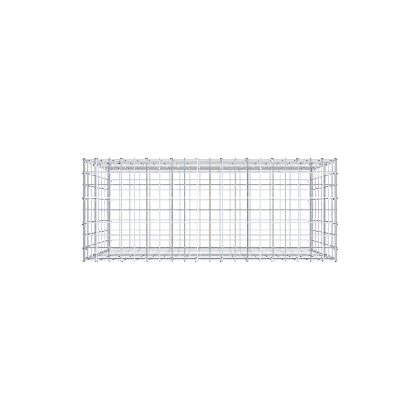 Gabbione 100 cm x 80 cm x 40 cm (L x H x P), maglia 5 cm x 10 cm, anello a C