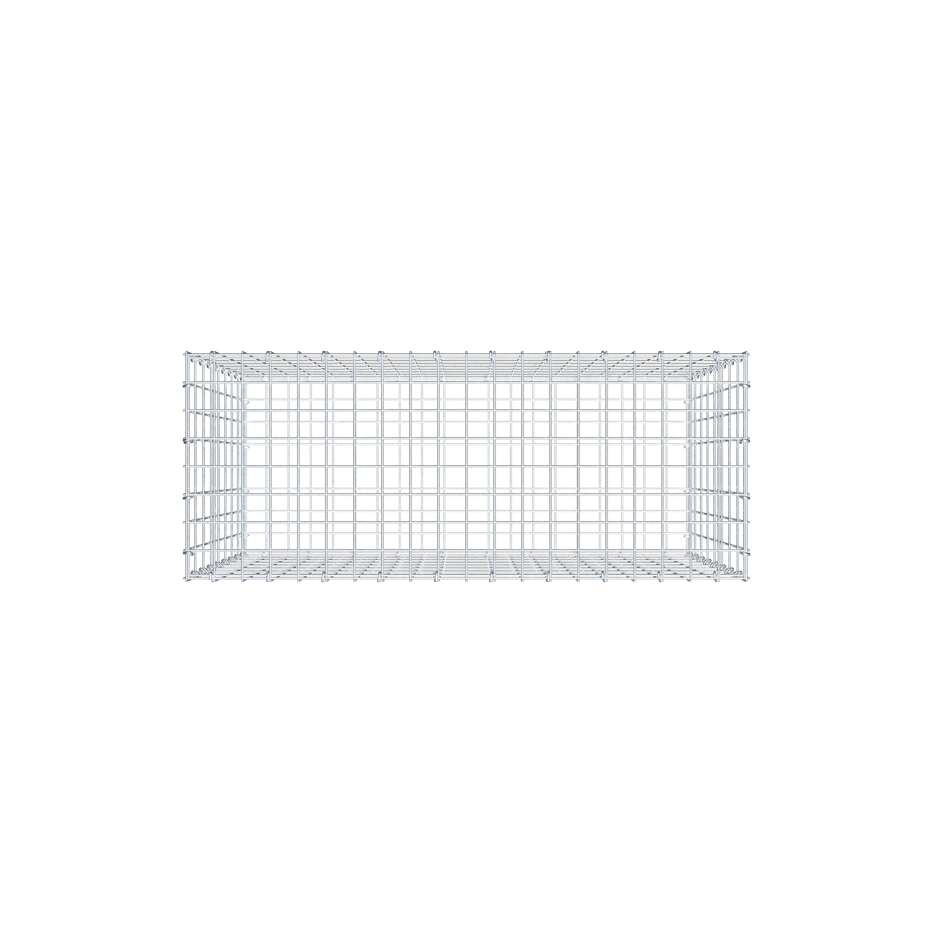 Gabione 100 cm x 80 cm x 40 cm (L x H x T), Maschenweite 5 cm x 10 cm, C-Ring