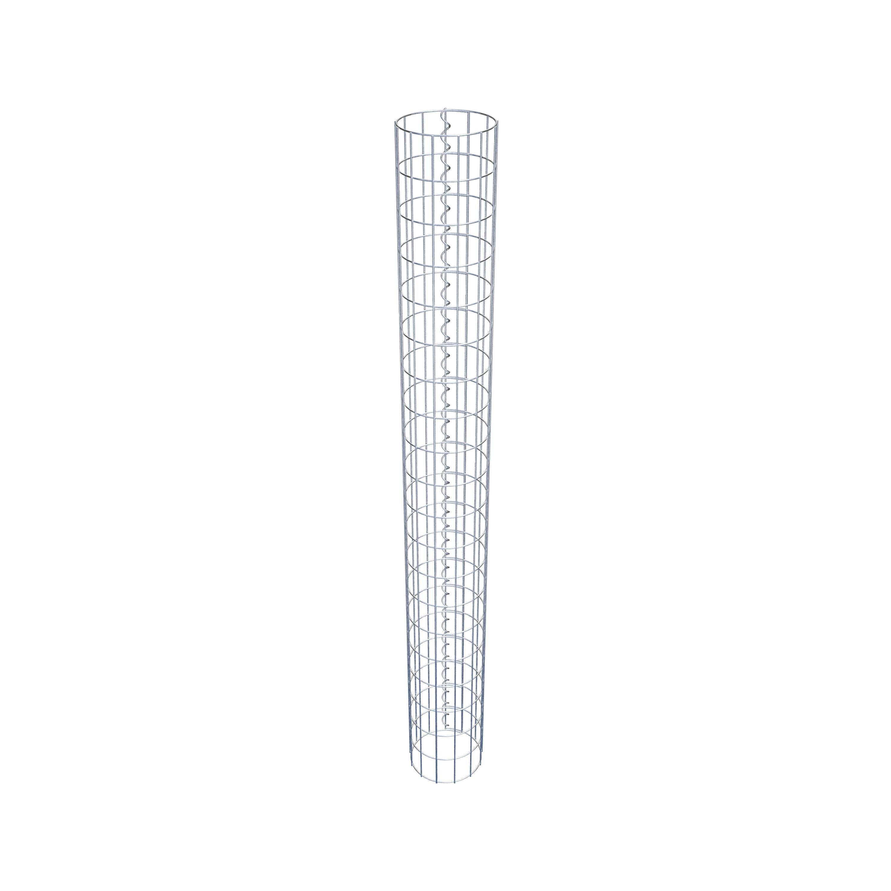 Gabionensäule rund 22 cm Durchmesser, 200 cm Höhe, Maschenweite 5 cm x 10 cm