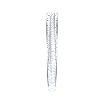 Columna de gaviones redonda de 22 cm de diámetro, 200 cm de altura, malla de 5 cm x 10 cm
