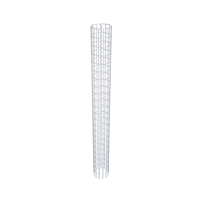 Coluna de gabião redonda 22 cm de diâmetro, 230 cm de altura, malhagem 5 cm x 10 cm