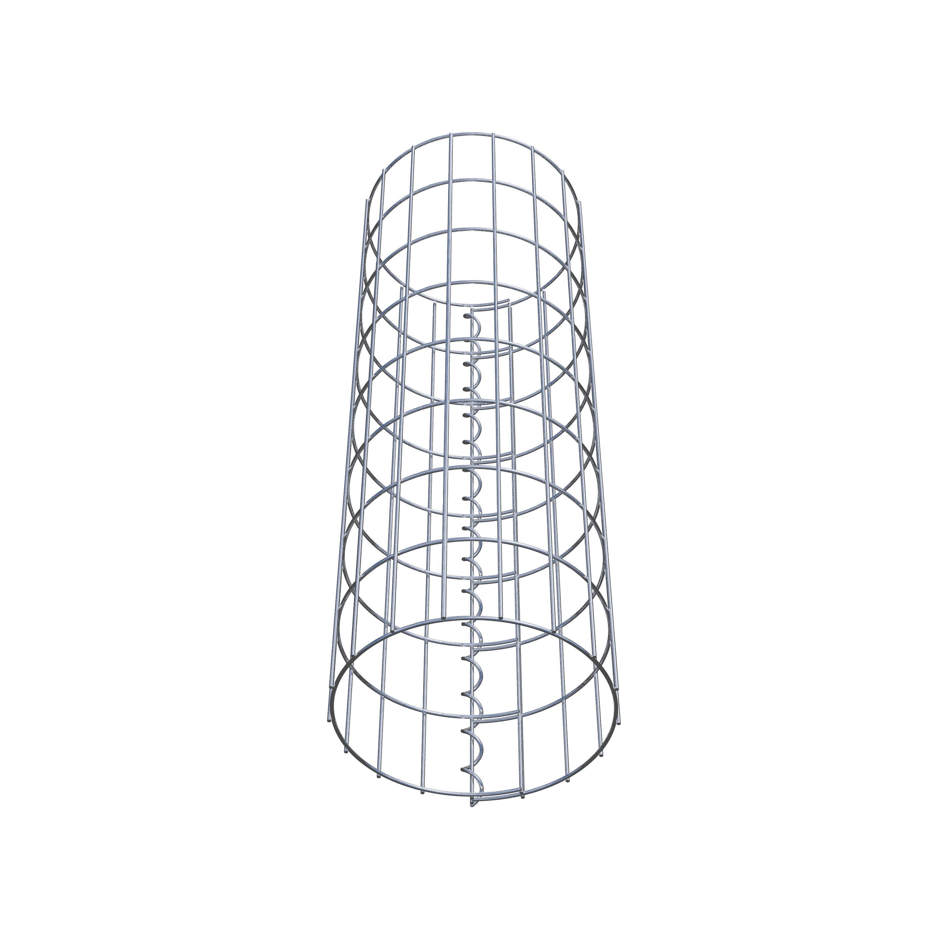 Coluna de gabião redonda 27 cm de diâmetro, 80 cm de altura, malhagem 5 cm x 10 cm