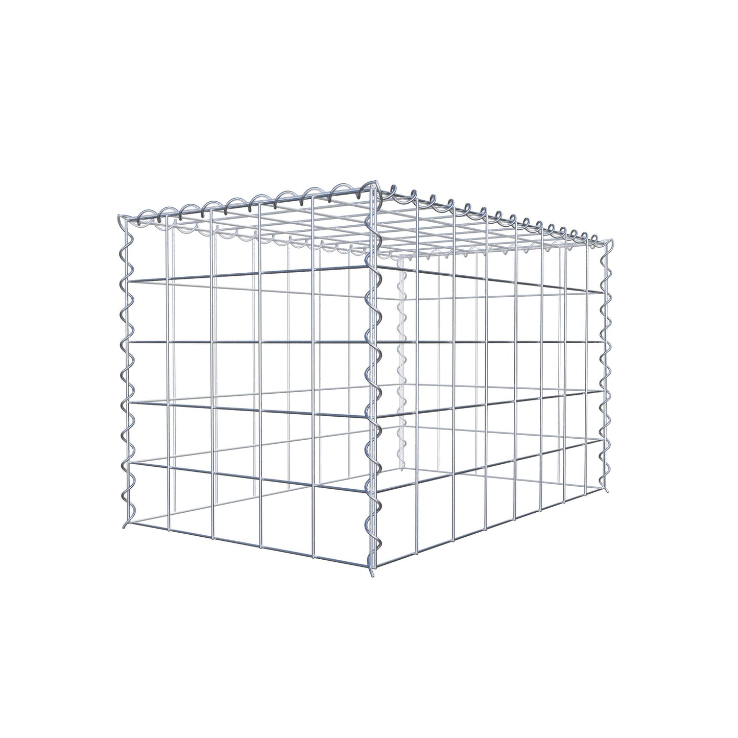 Gabion rapporté type 3 80 cm x 50 cm x 50 cm (L x H x P), mailles 10 cm x 10 cm, spirale