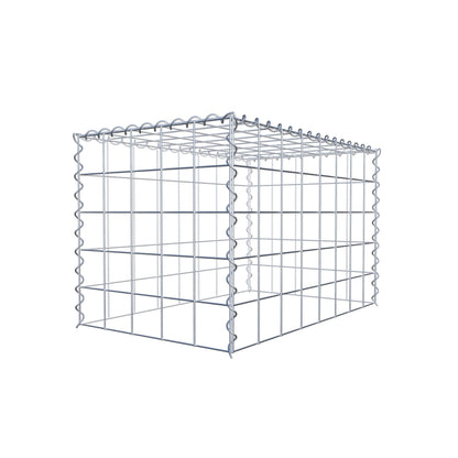 Gabion rapporté type 3 80 cm x 50 cm x 50 cm (L x H x P), mailles 10 cm x 10 cm, spirale