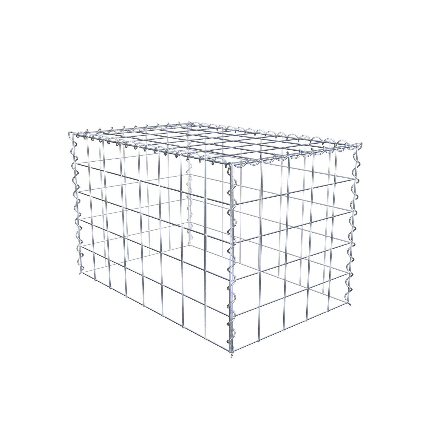 Gabion rapporté type 3 80 cm x 50 cm x 50 cm (L x H x P), mailles 10 cm x 10 cm, spirale