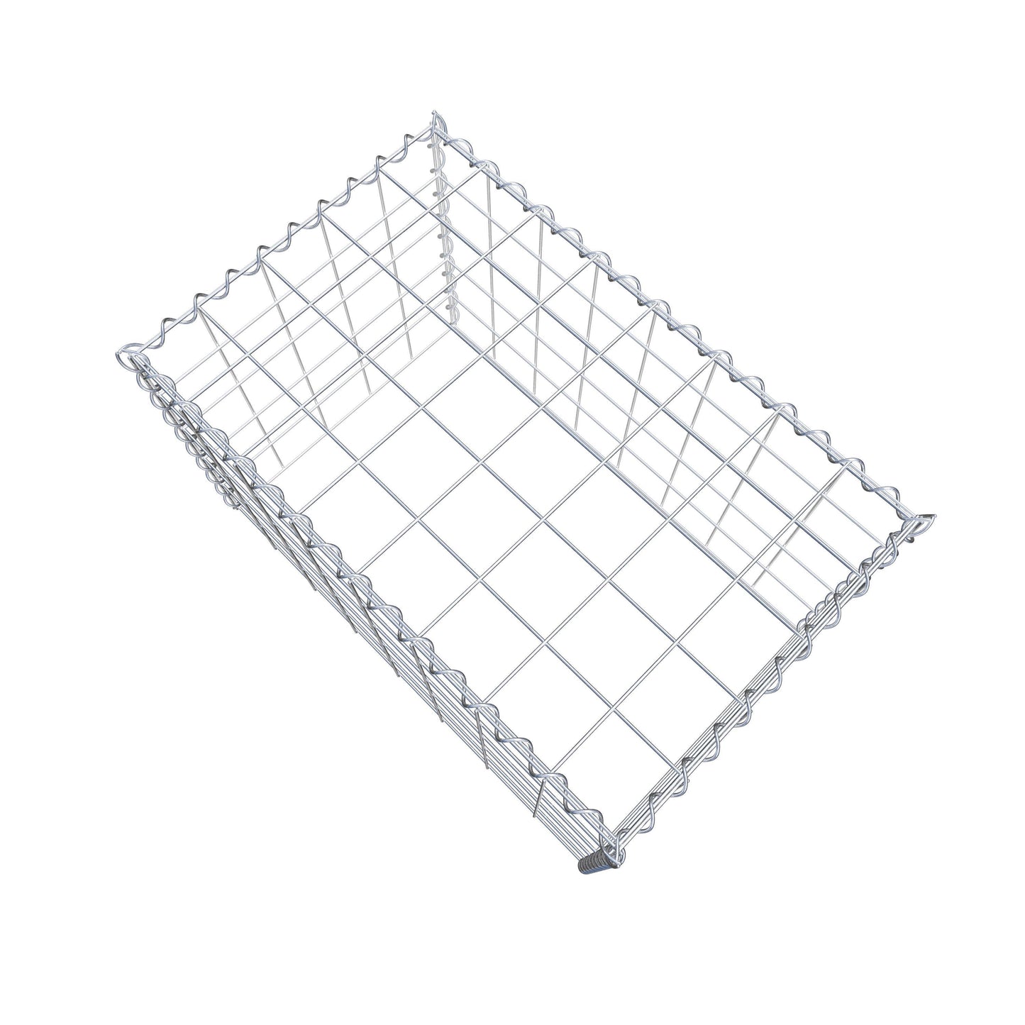 Gabion rapporté type 3 80 cm x 50 cm x 50 cm (L x H x P), mailles 10 cm x 10 cm, spirale