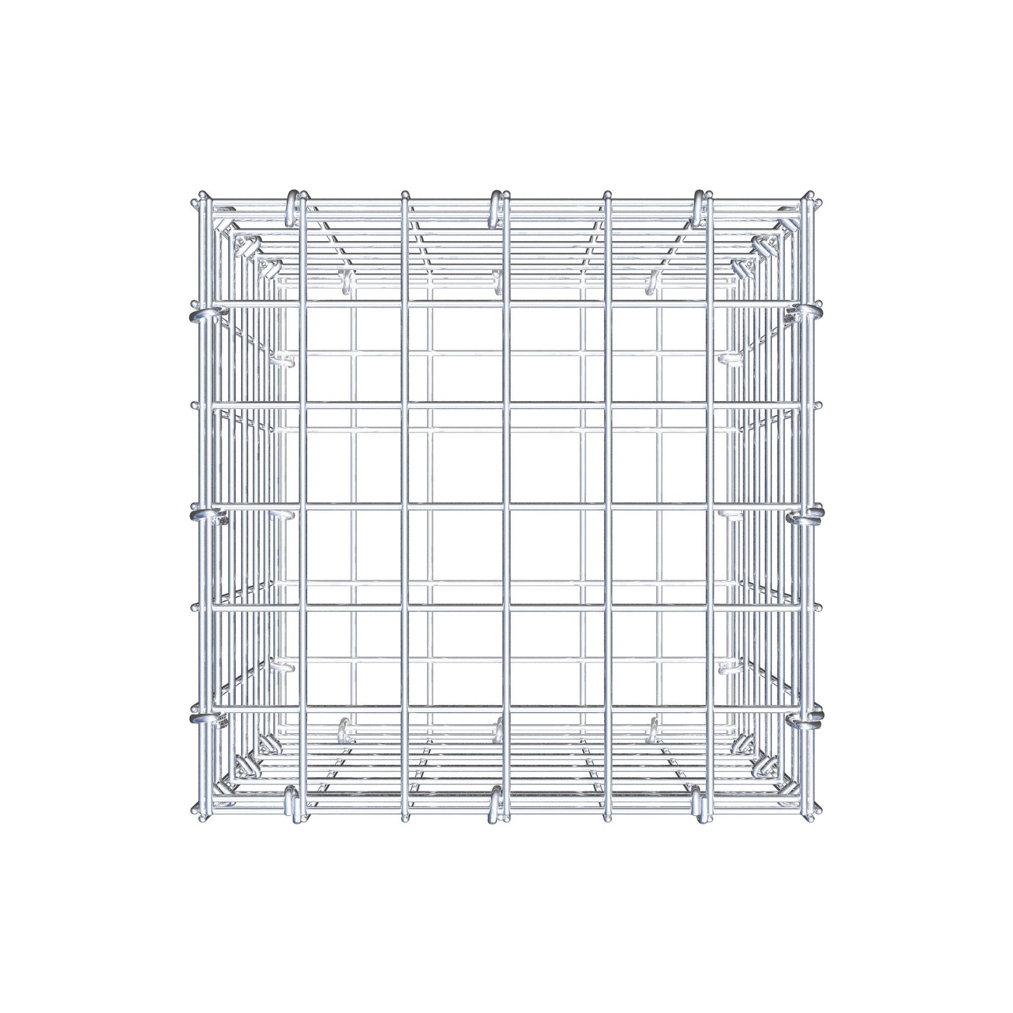 Schanskorf 30 cm x 30 cm x 30 cm (L x H x D), maaswijdte 5 cm x 5 cm, C-ring