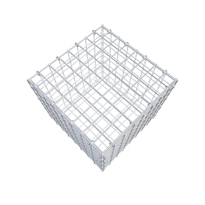 Gabion 40 cm x 40 cm x 40 cm (L x H x P), mailles 5 cm x 5 cm, anneau en C