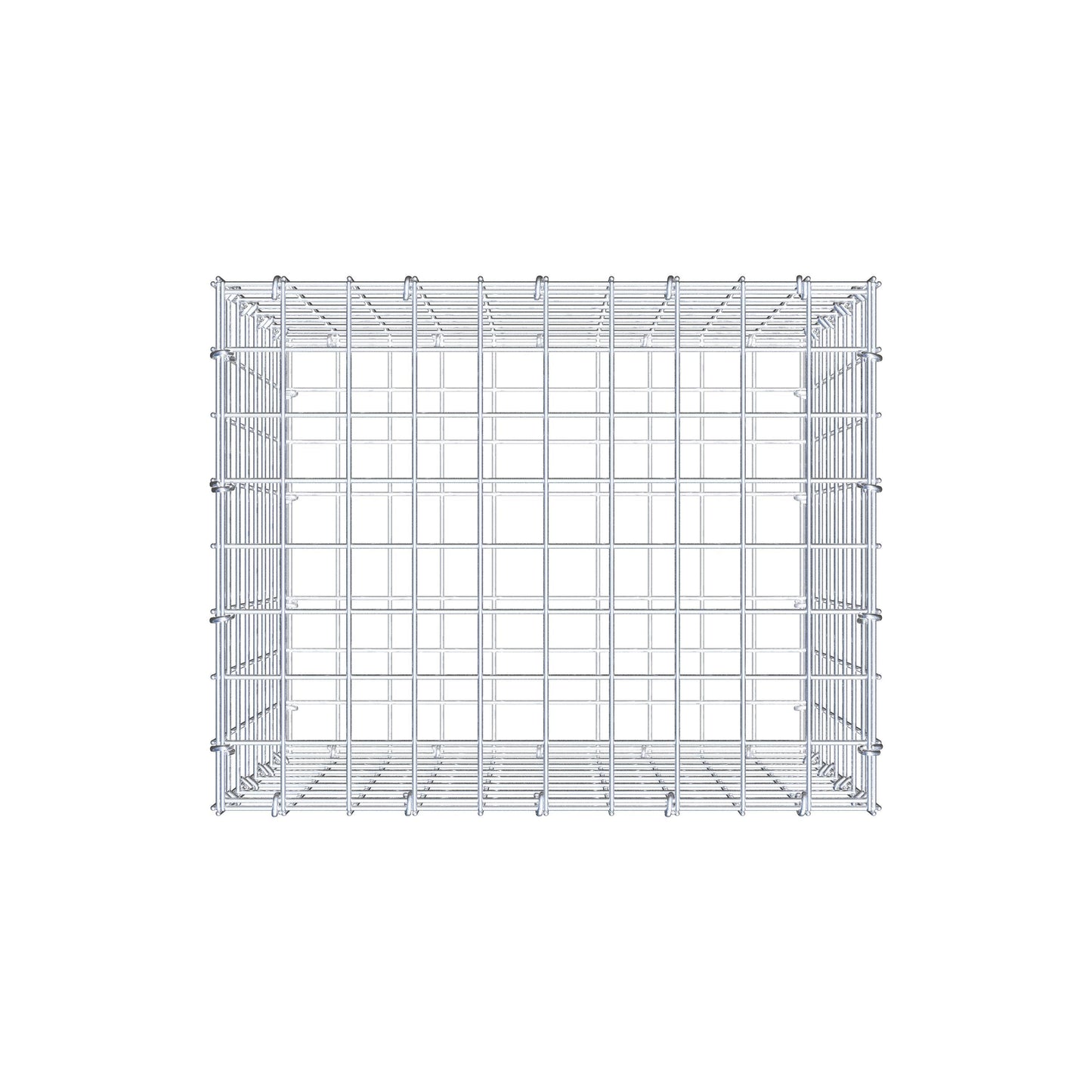 Gabion 50 cm x 40 cm x 40 cm (L x H x P), mailles 5 cm x 5 cm, anneau en C