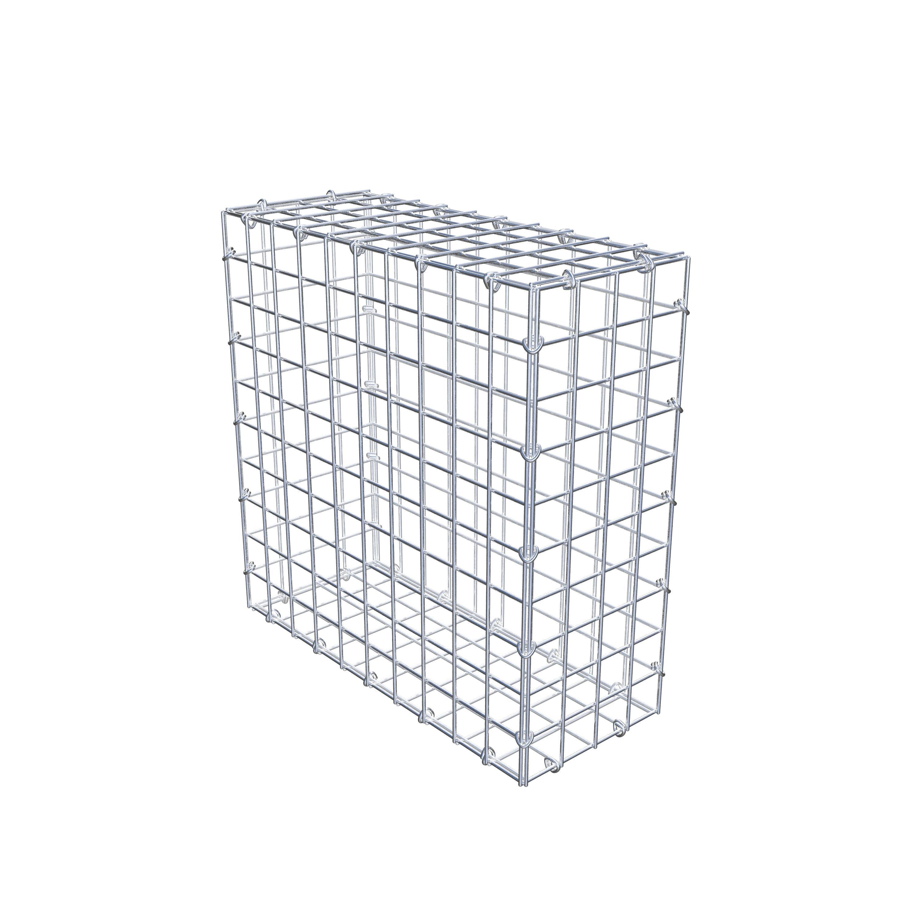 Gabion 50 cm x 50 cm x 20 cm (L x H x D), maskstorlek 5 cm x 5 cm, C-ring