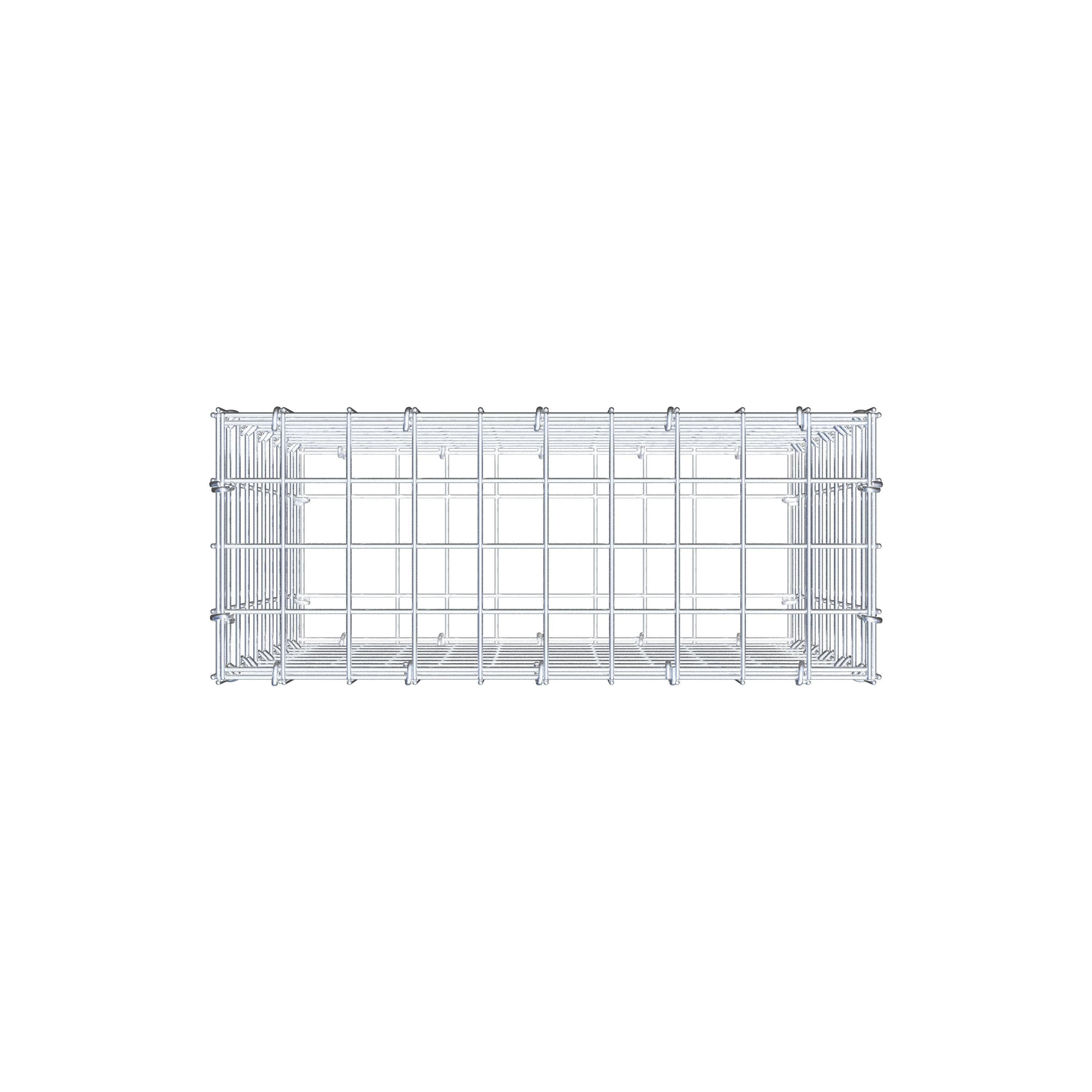 Schanskorf 50 cm x 50 cm x 20 cm (L x H x D), maaswijdte 5 cm x 5 cm, C-ring