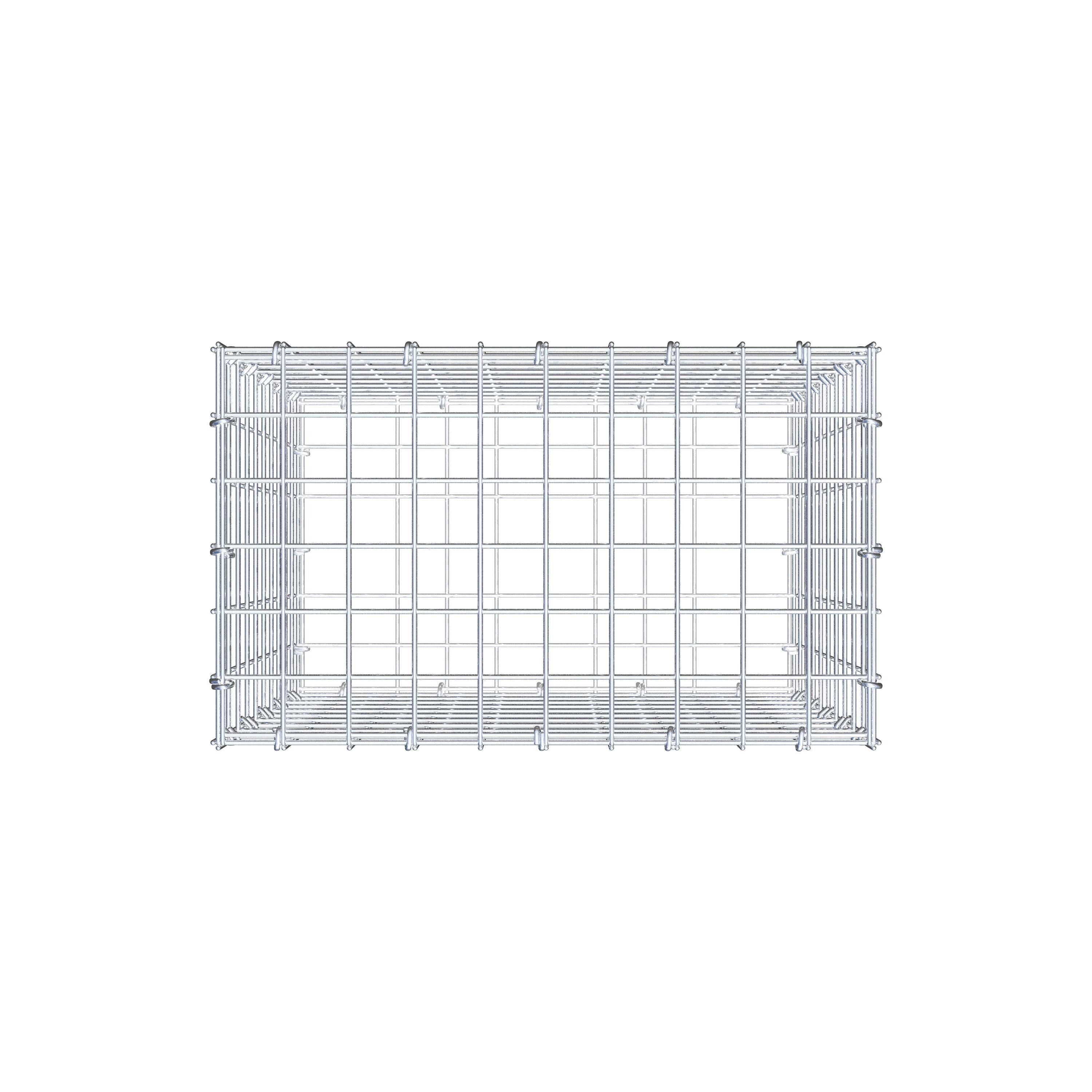 Gabion 50 cm x 50 cm x 30 cm (L x H x D), maskestørrelse 5 cm x 5 cm, C-ring