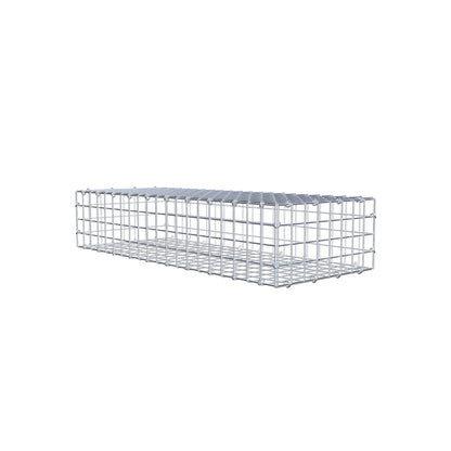 Gabion 100 cm x 20 cm x 40 cm (L x H x P), mailles 5 cm x 5 cm, anneau en C
