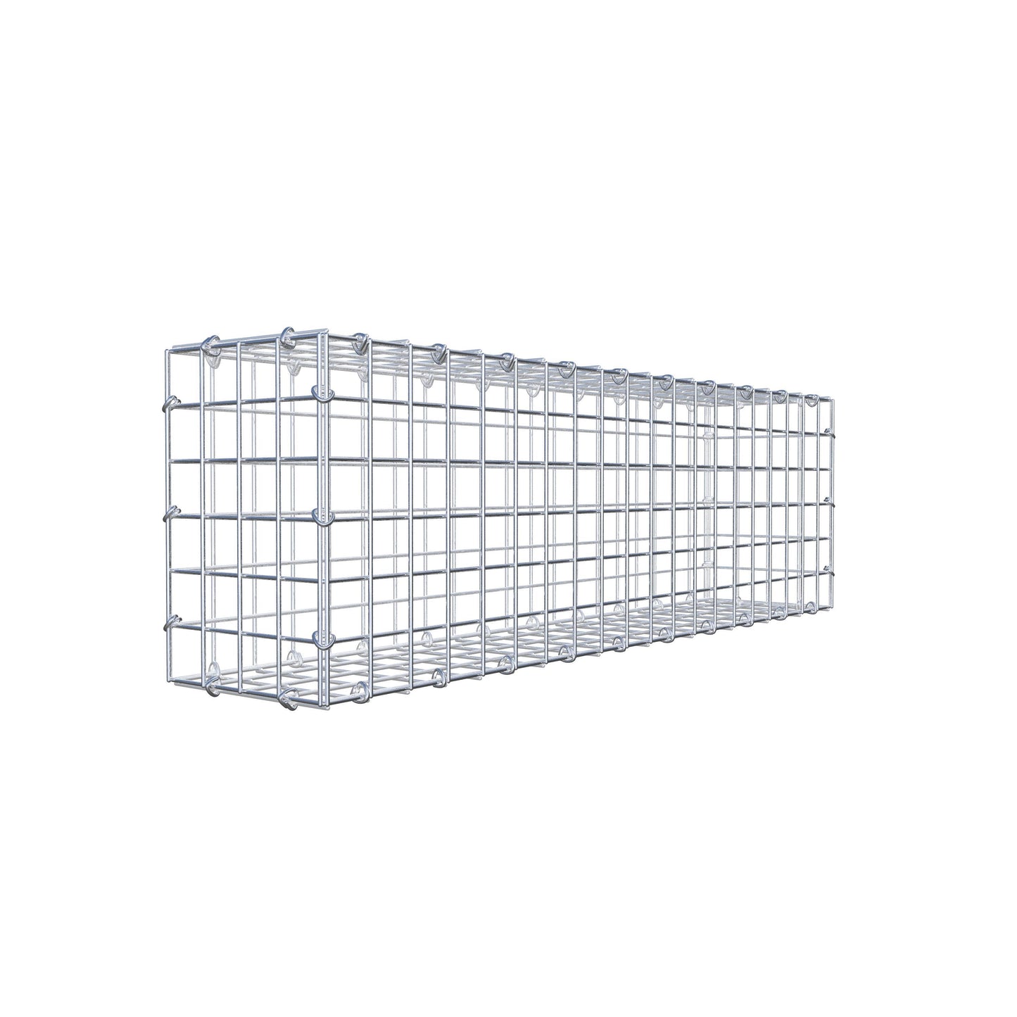 Gabion 100 cm x 30 cm x 20 cm (L x H x P), mailles 5 cm x 5 cm, anneau en C