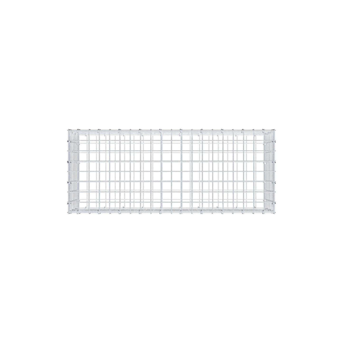 Gabion 100 cm x 30 cm x 40 cm (L x H x P), mailles 5 cm x 5 cm, anneau en C