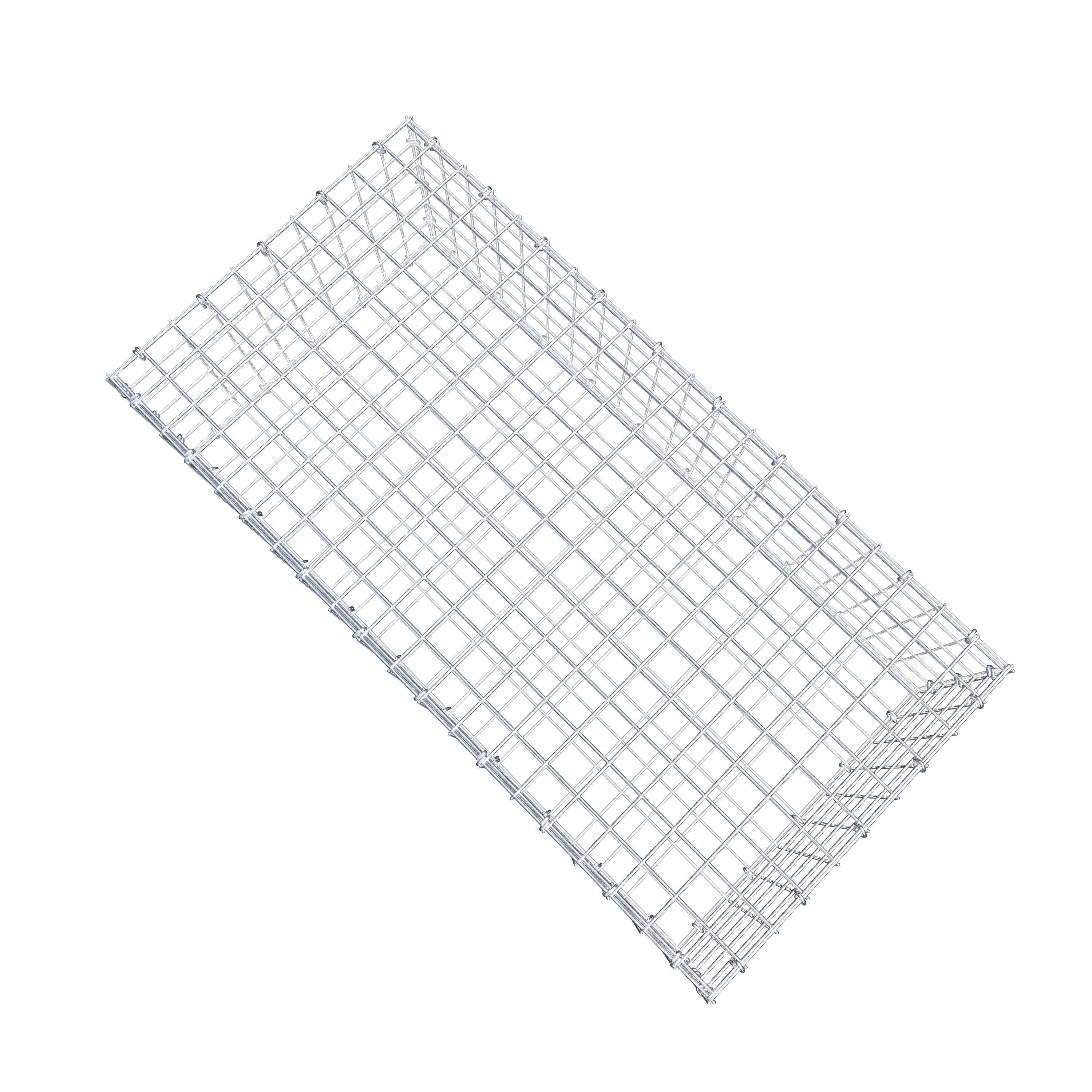 Gabion 100 cm x 30 cm x 50 cm (L x H x D), mesh size 5 cm x 5 cm, C-ring