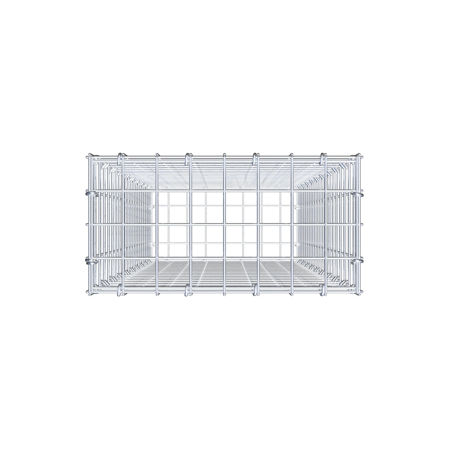 Schanskorf 100 cm x 40 cm x 20 cm (L x H x D), maaswijdte 5 cm x 5 cm, C-ring