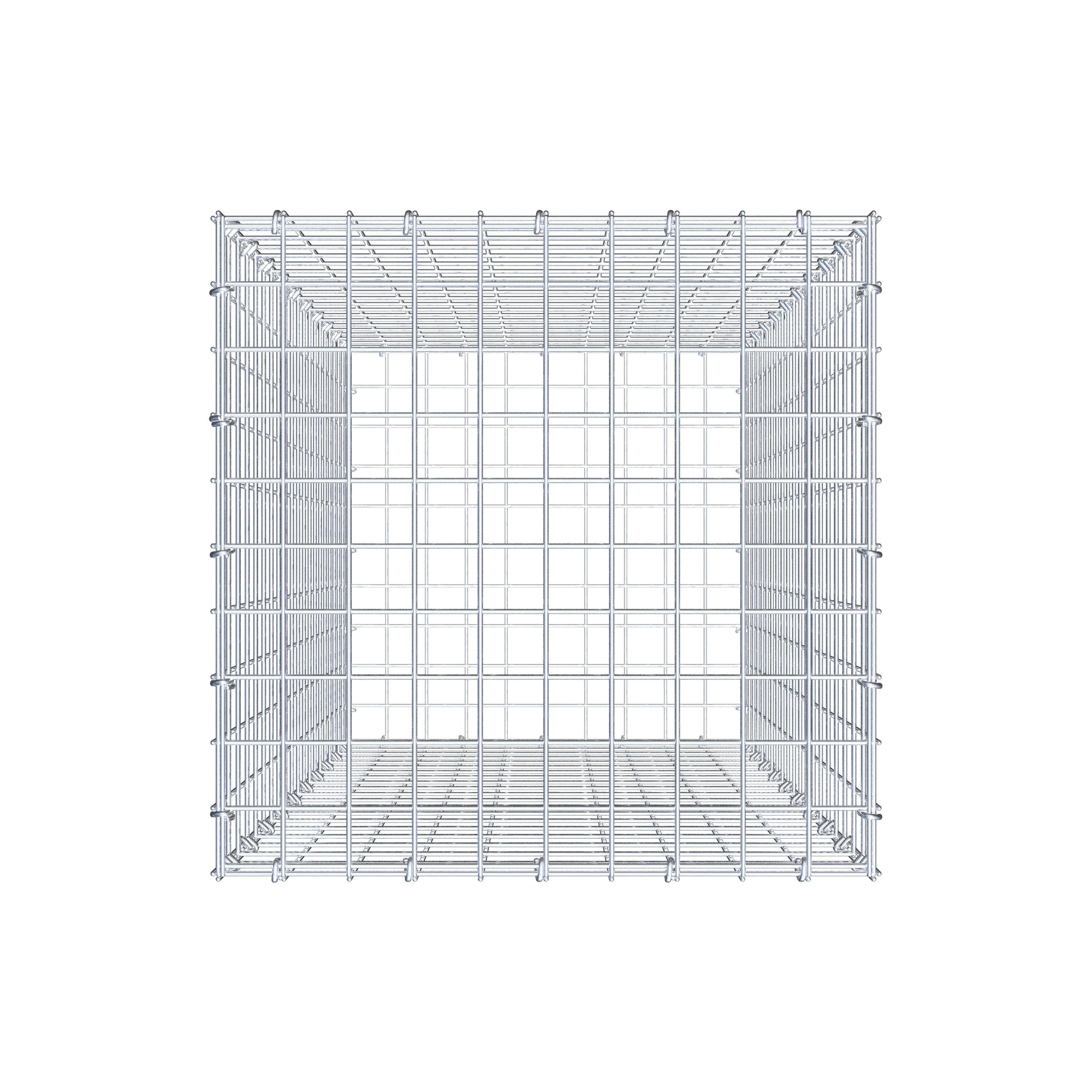 Gabião 100 cm x 50 cm x 50 cm (C x A x P), malhagem 5 cm x 5 cm, anel C