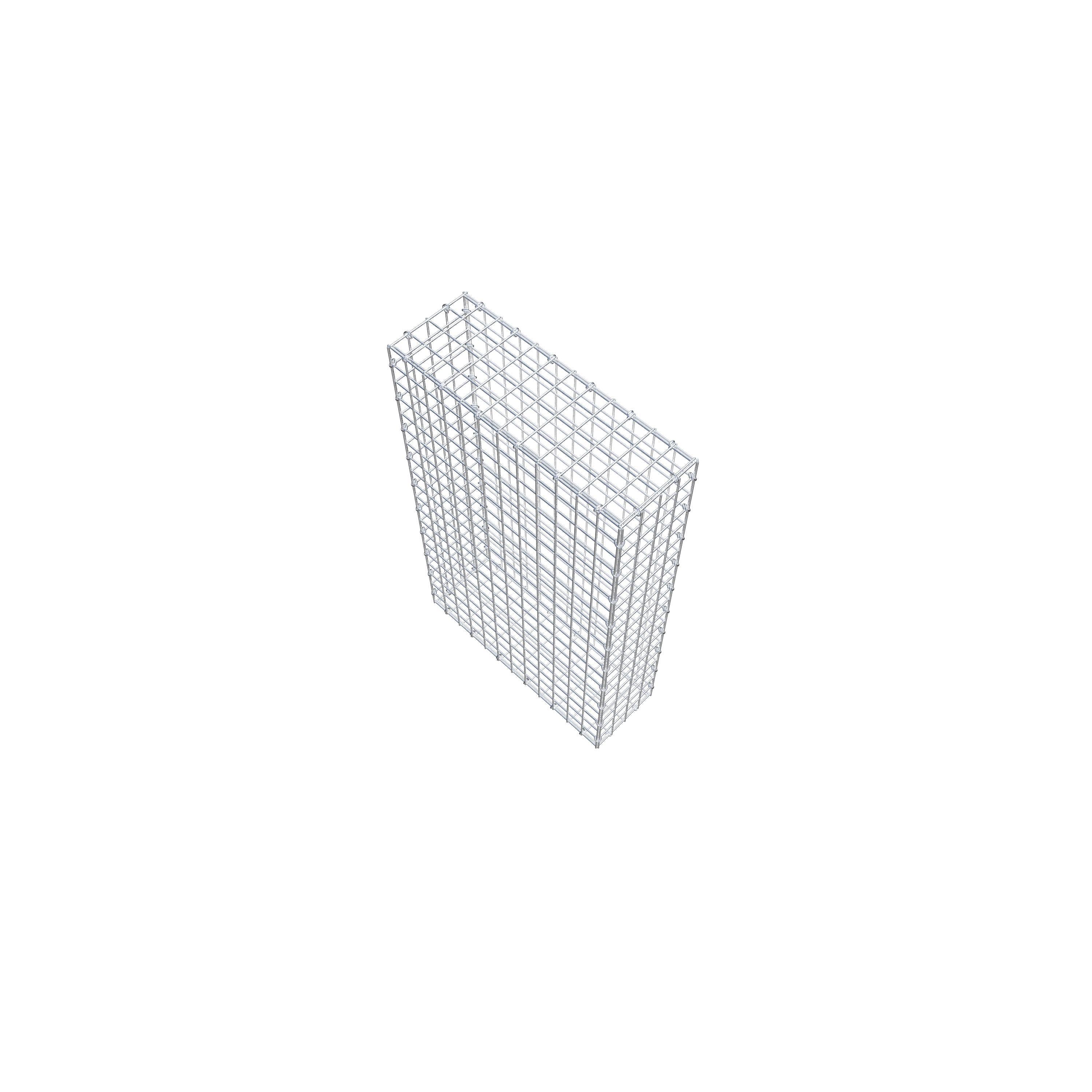 Gabion 100 cm x 60 cm x 20 cm (L x H x D), maskestørrelse 5 cm x 5 cm, C-ring