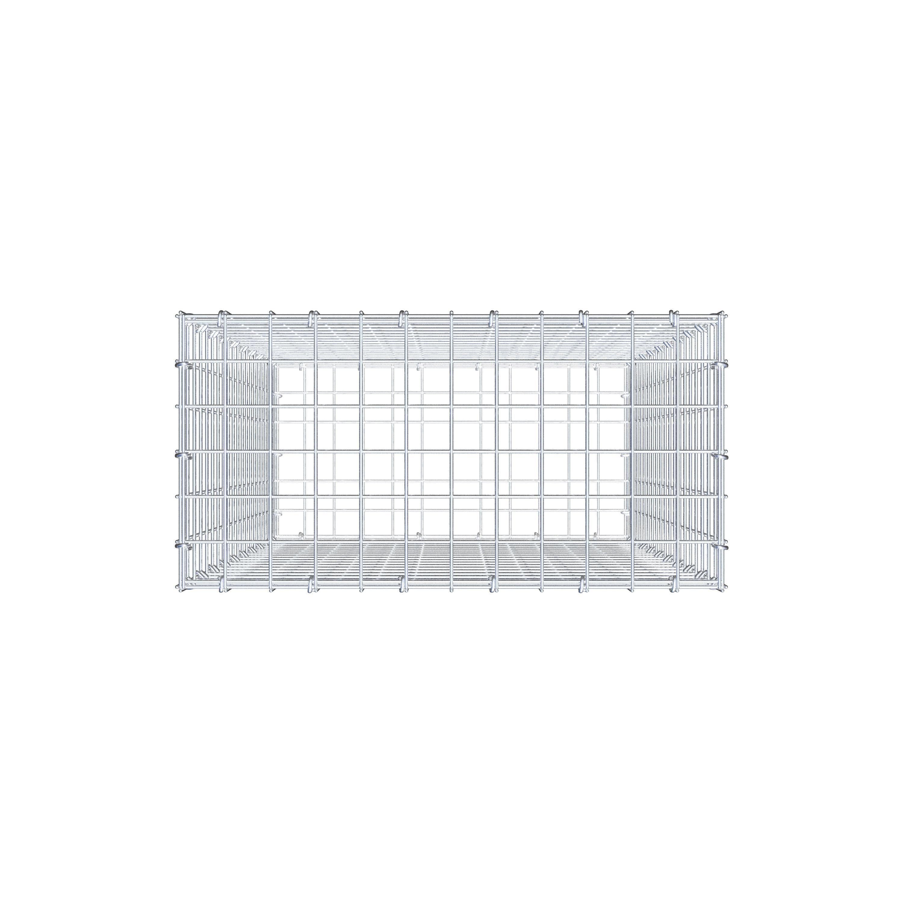 Schanskorf 100 cm x 60 cm x 30 cm (L x H x D), maaswijdte 5 cm x 5 cm, C-ring