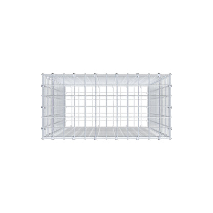 Gabion 100 cm x 60 cm x 30 cm (L x H x D), maskestørrelse 5 cm x 5 cm, C-ring