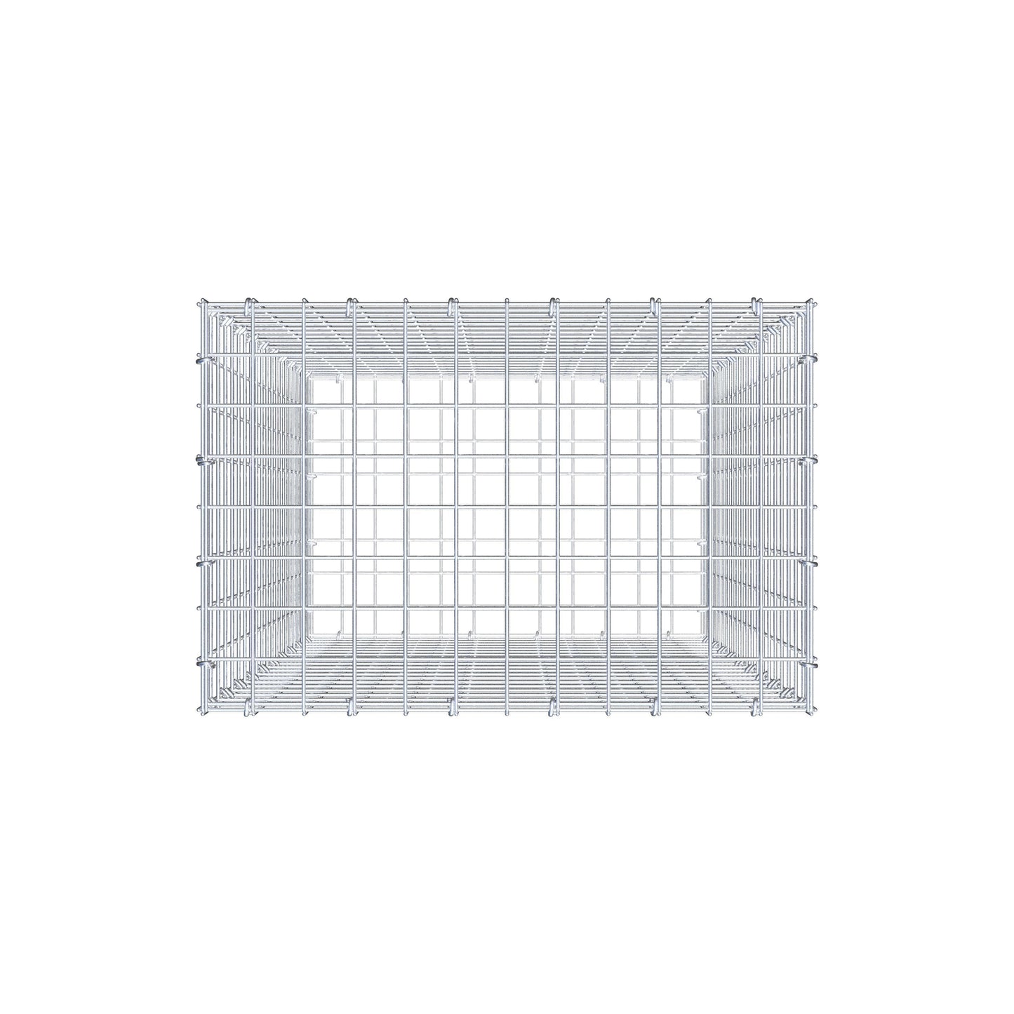 Gabion 100 cm x 60 cm x 40 cm (L x H x P), mailles 5 cm x 5 cm, anneau en C