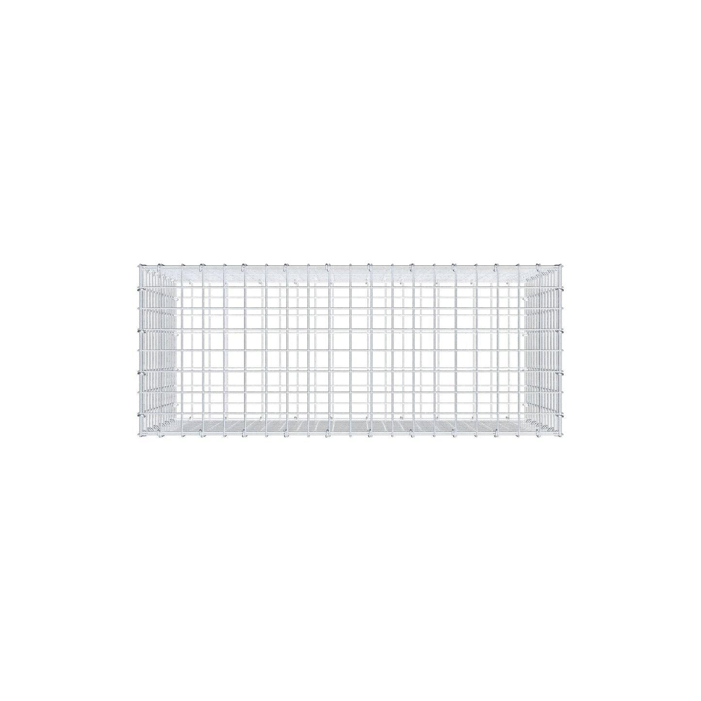 Gabion 100 cm x 60 cm x 40 cm (L x H x P), mailles 5 cm x 5 cm, anneau en C