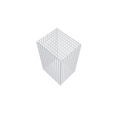 Schanskorf 100 cm x 60 cm x 50 cm (L x H x D), maaswijdte 5 cm x 5 cm, C-ring