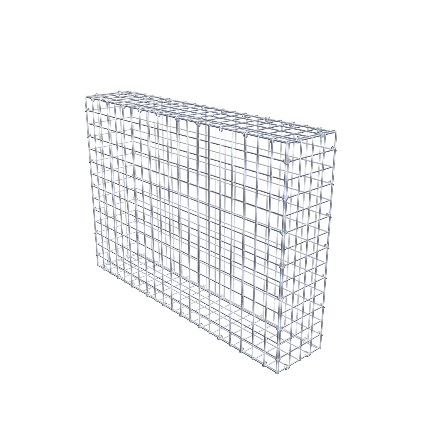 Gabion 100 cm x 70 cm x 20 cm (L x H x P), mailles 5 cm x 5 cm, anneau en C