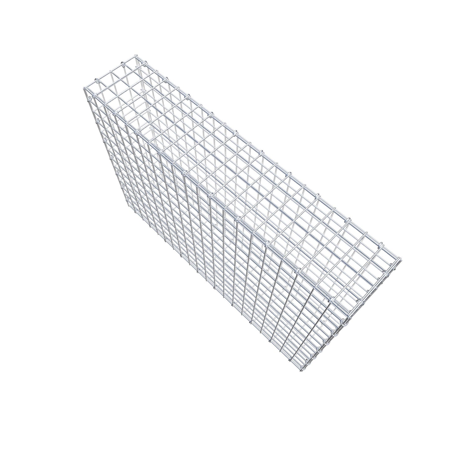 Gabion 100 cm x 70 cm x 20 cm (L x H x P), mailles 5 cm x 5 cm, anneau en C