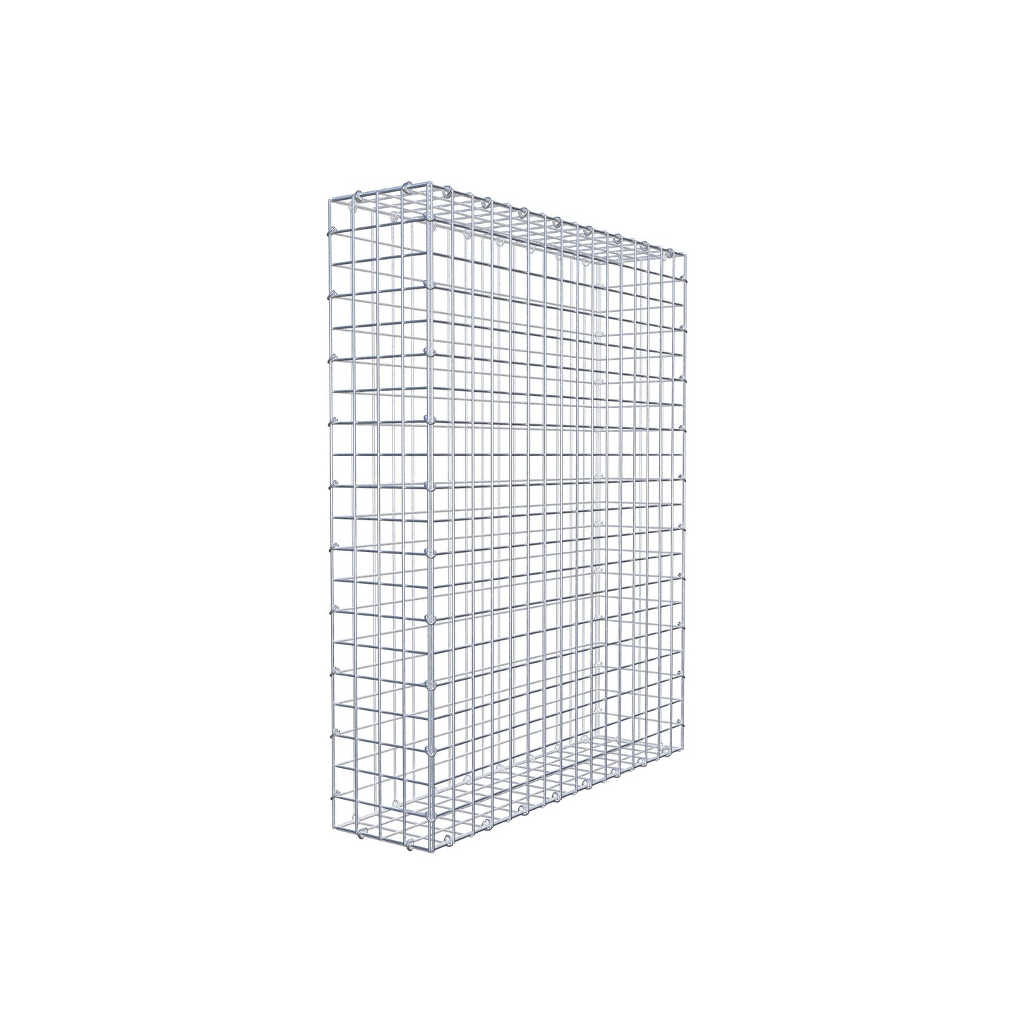 Gabion 100 cm x 80 cm x 20 cm (L x H x P), mailles 5 cm x 5 cm, anneau en C