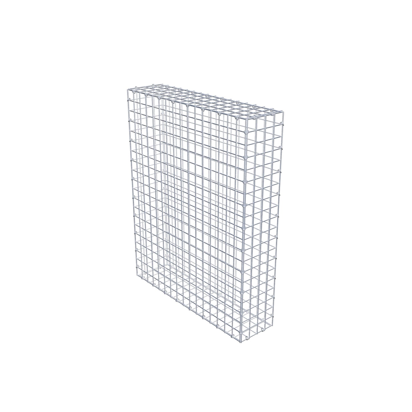 Gabion 100 cm x 80 cm x 20 cm (L x H x P), mailles 5 cm x 5 cm, anneau en C