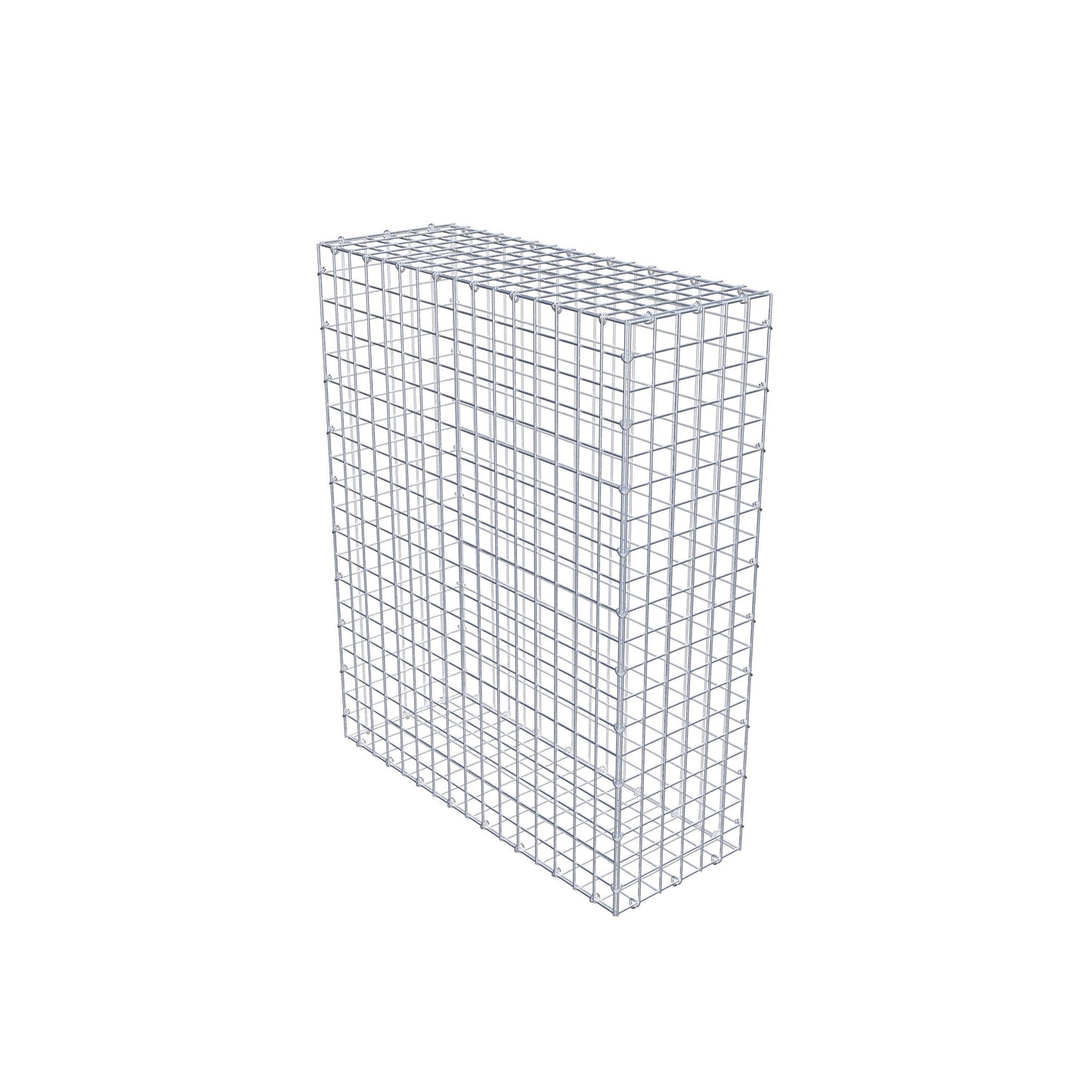 Gabion 100 cm x 80 cm x 30 cm (L x H x P), mailles 5 cm x 5 cm, anneau en C