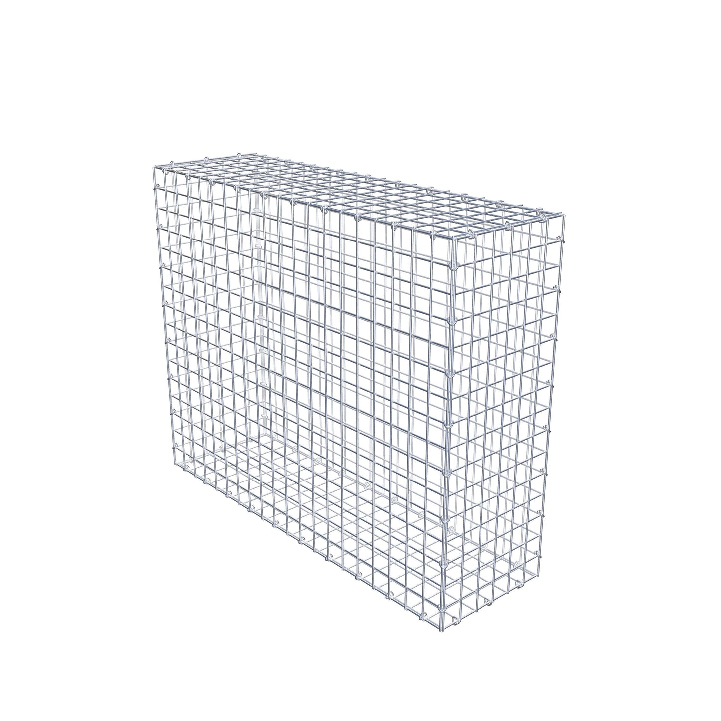 Gabion 100 cm x 80 cm x 30 cm (L x H x P), mailles 5 cm x 5 cm, anneau en C
