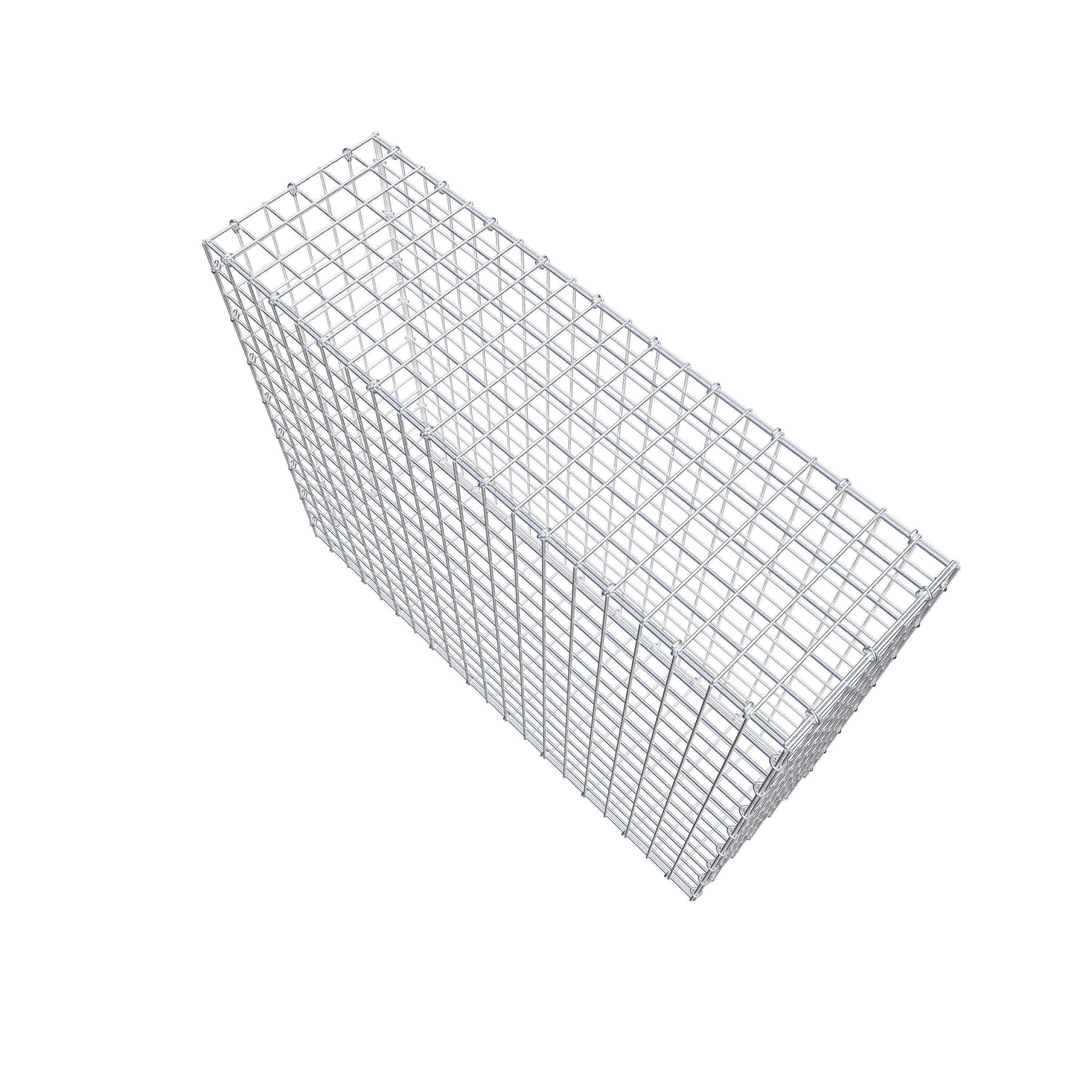 Gabion 100 cm x 80 cm x 30 cm (L x H x D), maskstorlek 5 cm x 5 cm, C-ring