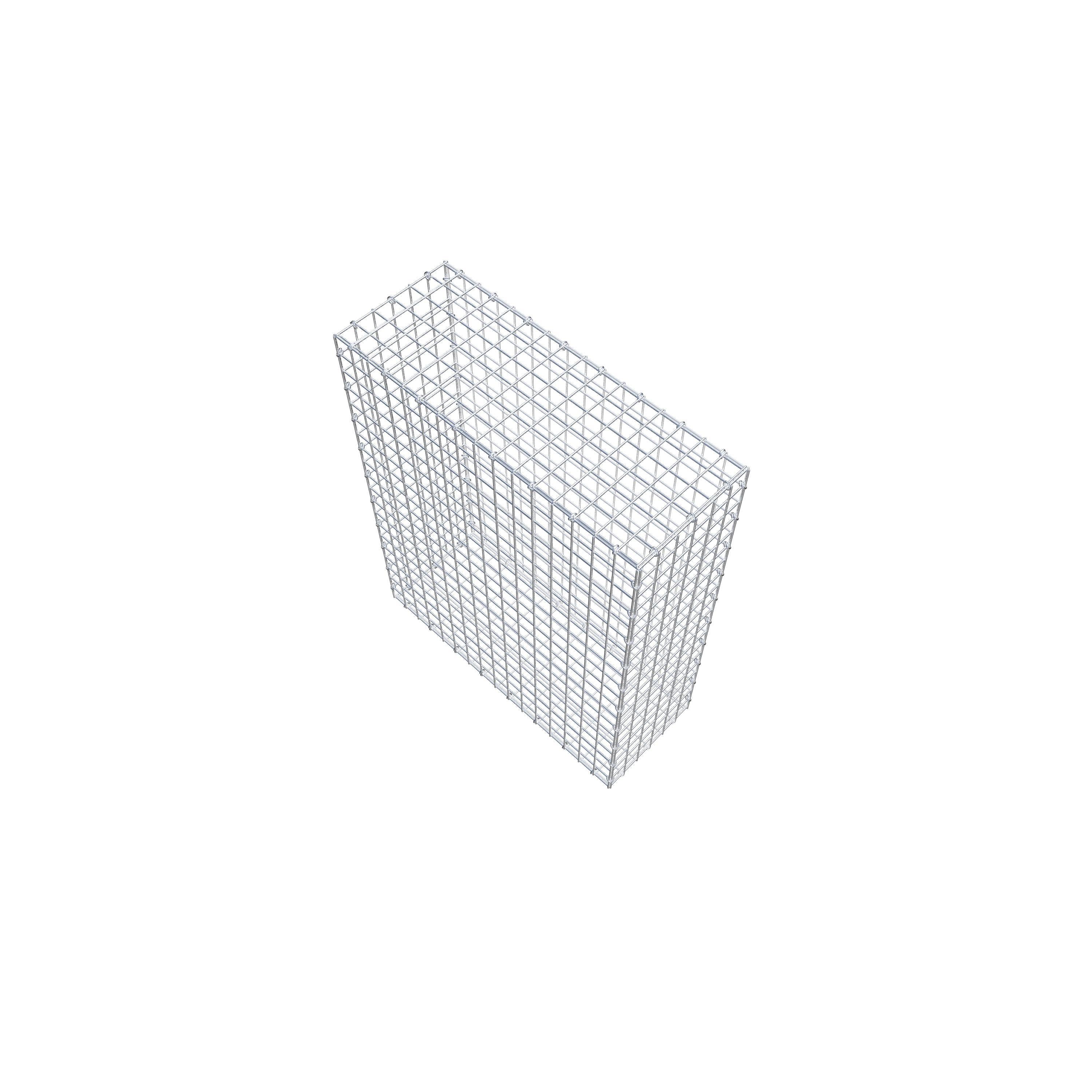 Gabion 100 cm x 80 cm x 30 cm (L x H x D), maskstorlek 5 cm x 5 cm, C-ring