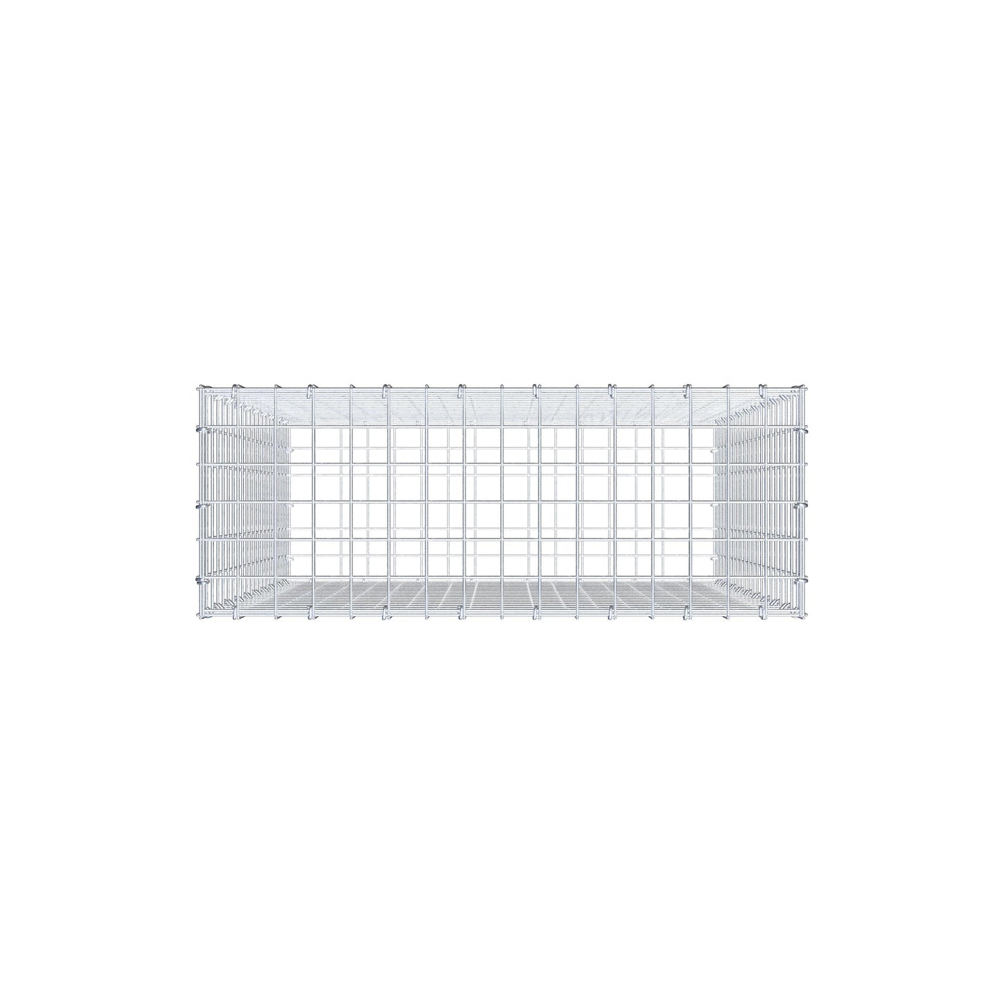 Gabion 100 cm x 80 cm x 30 cm (L x H x P), mailles 5 cm x 5 cm, anneau en C